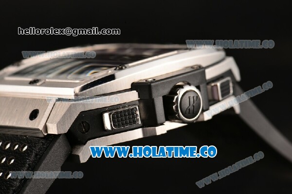 Hublot MP-06 Senna Chrono Miyota OS20 Quartz Steel Case with Stick Markers and Skeleton Dial - Click Image to Close