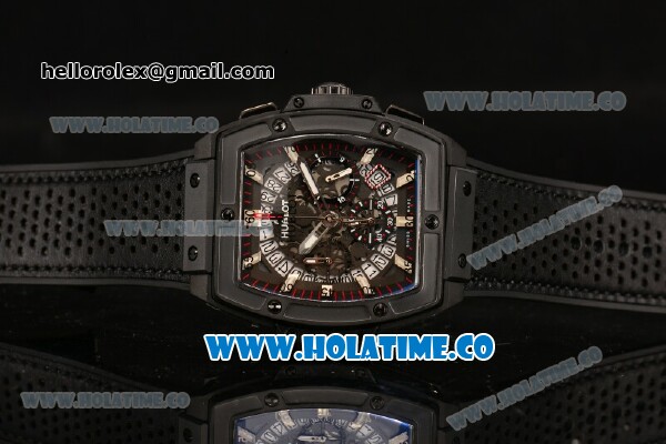 Hublot MP-06 Senna Chrono Miyota OS20 Quartz PVD Case with White Stick Markers and Skeleton Dial - Click Image to Close