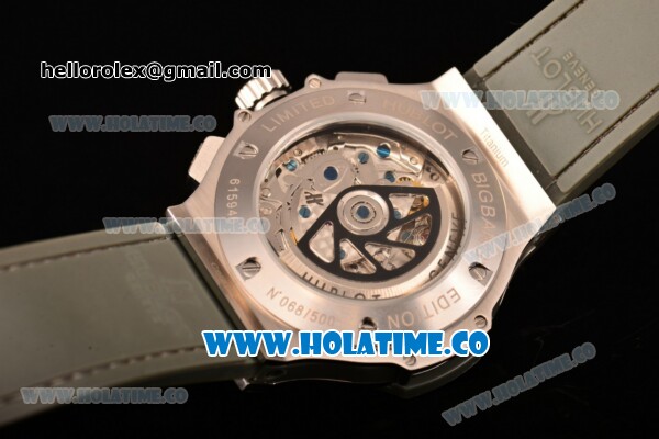 Hublot Big Bang Swiss Valjoux 7750 Automatic Steel Case with Grey Dial and Grey Leather Strap - Click Image to Close