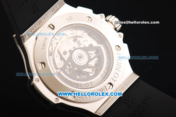 Hublot Big Bang Swiss Valjoux 7750 Automatic Movement Beige Dial with Small Calendar and Black Rubber Strap - Click Image to Close
