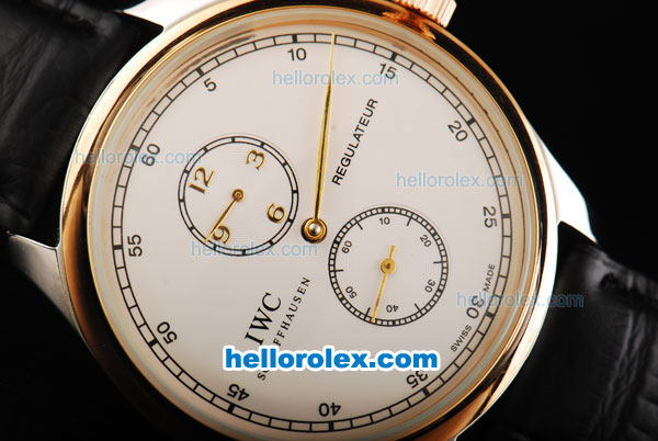 IWC Portugieser Repetition Automatic Rose Gold Bezel with White Dial - Click Image to Close