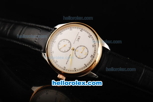 IWC Portugieser Repetition Automatic Rose Gold Bezel with White Dial - Click Image to Close