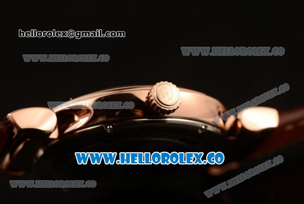 IWC Da Vinci Swiss ETA 2892 Automatic Steel Case with White Dial Arabic Numeral Markers and Genuine Leather Strap - Click Image to Close