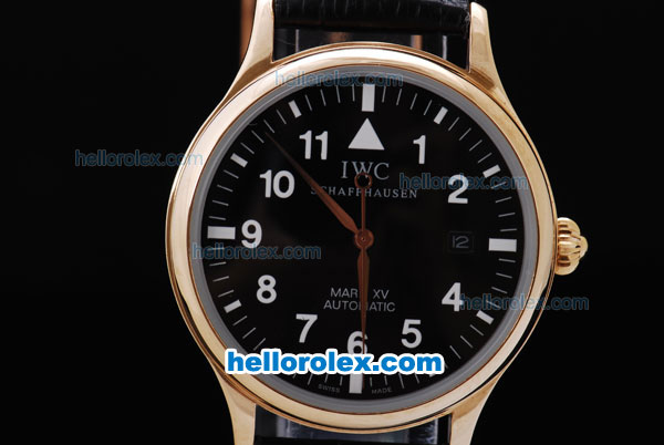 IWC Schaffhausen Mark XV Automatic Black Dial and Golden Case - Click Image to Close