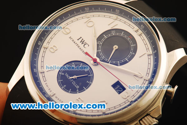 IWC Portugieser Yacht Club Automatic Movement White Dial with Black Subdials - Click Image to Close