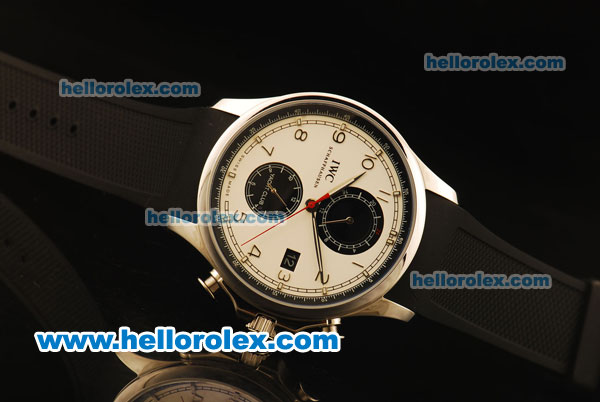 IWC Portugieser Yacht Club Automatic Movement White Dial with Black Subdials - Click Image to Close