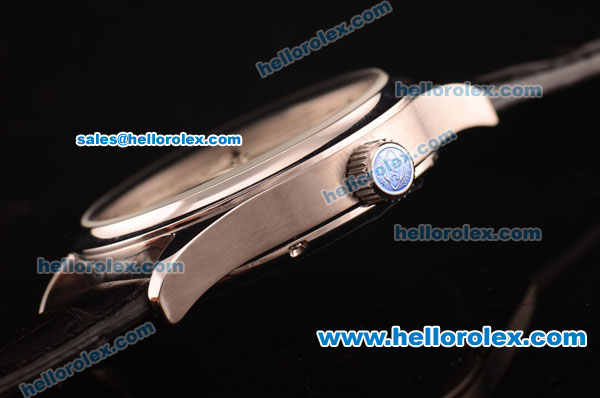 IWC Portofino Tourbillon Automatic Steel Case with White Dial and Black Leather Strap - Click Image to Close