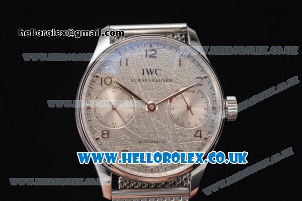 IWC Portuguese Automatic Clone IWC 52010 Automatic Stainless Steel Case/Bracelet with Grey Dial and Arabic Number Markers (YL) - Click Image to Close