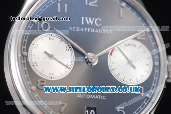 IWC Portuguese Automatic Clone IWC 52010 Automatic Stainless Steel Case/Bracelet with Black Dial and Arabic Number Markers (YL) - Click Image to Close