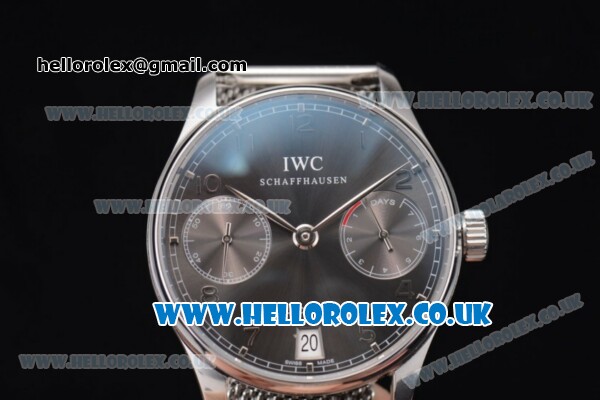 IWC Portuguese Automatic Clone IWC 52010 Automatic Stainless Steel Case/Bracelet with Black Dial and Arabic Number Markers (YL) - Click Image to Close