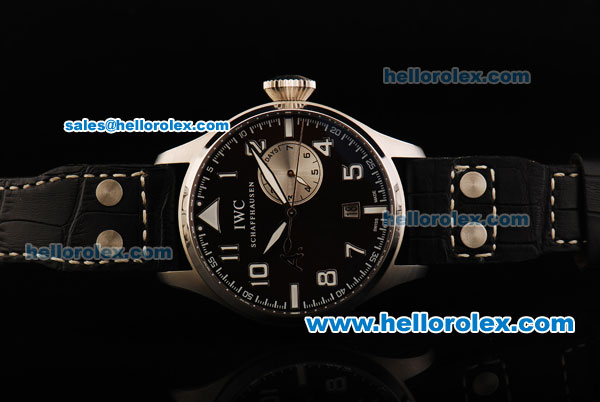 IWC Big Pilot Swiss Valjoux 7750 Automatic Movement Steel Case with Coffee Dial and White Markers - Click Image to Close