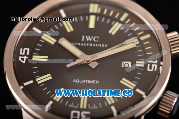 IWC Aquatimer Vintage 1967 Asia Automatic Steel Case with Black Dial Stick Markers and Black Rubber Strap - Click Image to Close