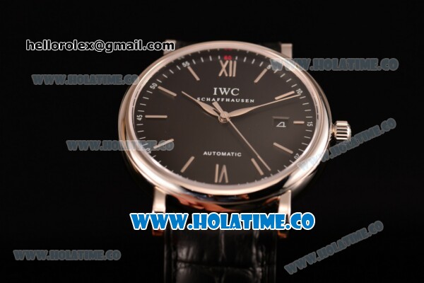 IWC Portofino Chrono Swiss ETA 2824 Automatic Steel Case with Black Dial and Stick Markers - Click Image to Close