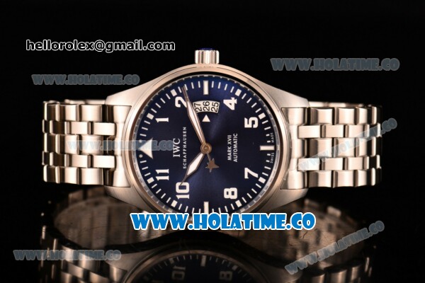 IWC Pilot's Watches Mark XVII Edition "Le Petit Prince" Swiss ETA 2892 Automatic Full Steel with Blue Dial and White Arabic Numeral Markers - 1:1 Original - Click Image to Close