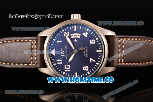 IWC Pilot's Watches Mark XVII Edition "Le Petit Prince" Swiss ETA 2892 Automatic Steel Case with Blue Dial and White Arabic Numeral Markers - Click Image to Close