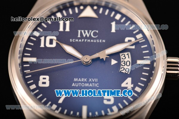 IWC Pilot's Watches Mark XVII Edition "Le Petit Prince" Swiss ETA 2892 Automatic Full Steel with Blue Dial and White Arabic Numeral Markers - Click Image to Close