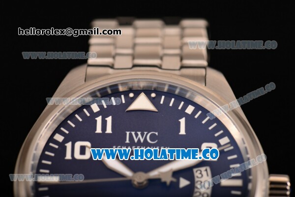 IWC Pilot's Watches Mark XVII Edition "Le Petit Prince" Swiss ETA 2892 Automatic Full Steel with Blue Dial and White Arabic Numeral Markers - Click Image to Close