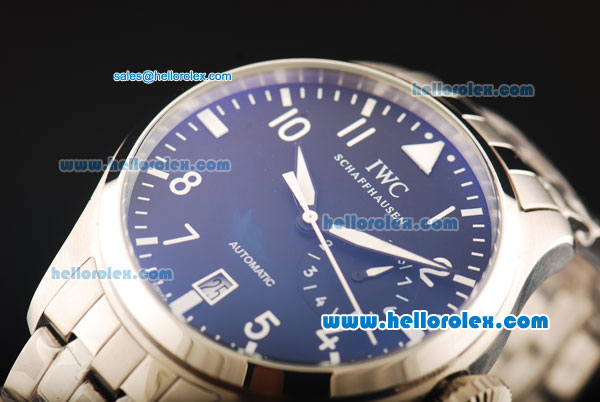 IWC Big Pilot Automatic Movement Full Steel with Black Dial and White Markers - Click Image to Close
