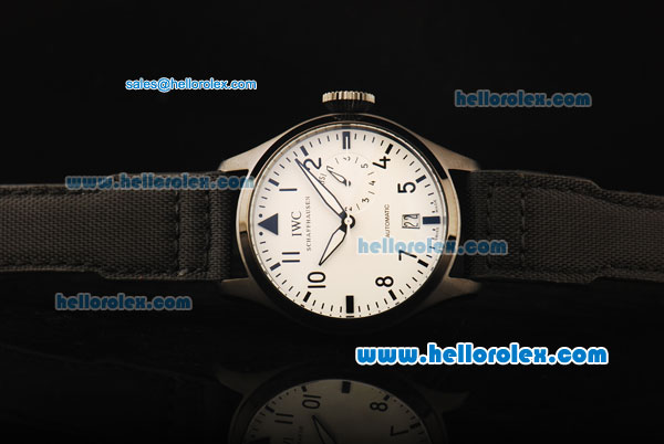 IWC Big Pilot Automatic Movement PVD Case with White Dial and White Markers - Click Image to Close