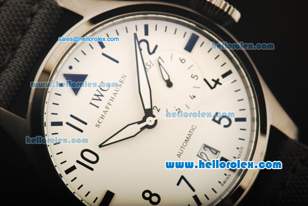 IWC Big Pilot Automatic Movement PVD Case with White Dial and White Markers - Click Image to Close