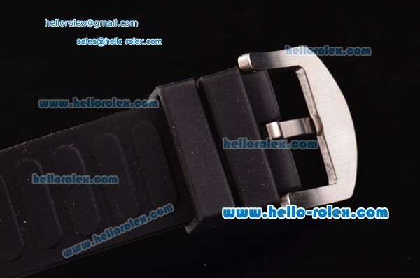 IWC Aquatimer Quartz Movement with Black Dial and Rubber Strap - Click Image to Close