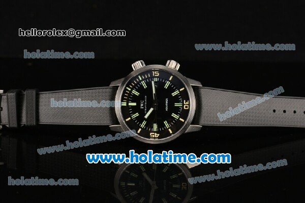 IWC Aquatimer Vintage 1967 Swiss Valjoux 7750 Automatic Steel Case with Black Dial and Green Stick Markers - 1:1 Original (ZF) - Click Image to Close