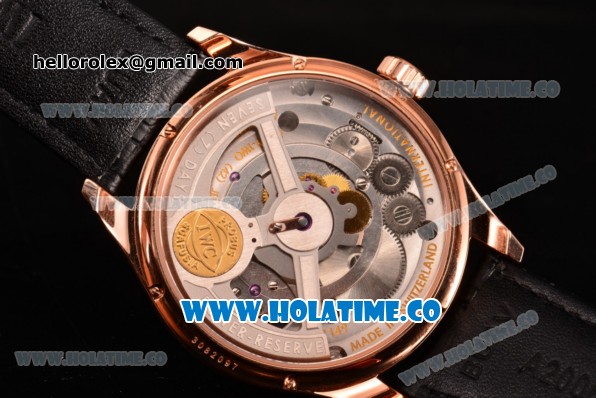 IWC Portuguese Tourbillon Hand-Wound F.A. Jones Swiss Tourbillon Manual Winding Rose Gold Case with Black Dial and Arabic Numeral Markers - 1:1 Original - Click Image to Close