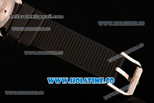 IWC Aquatimer Chronograph Miyota Quartz Steel Case with Black Dial and Stick Markers - Click Image to Close