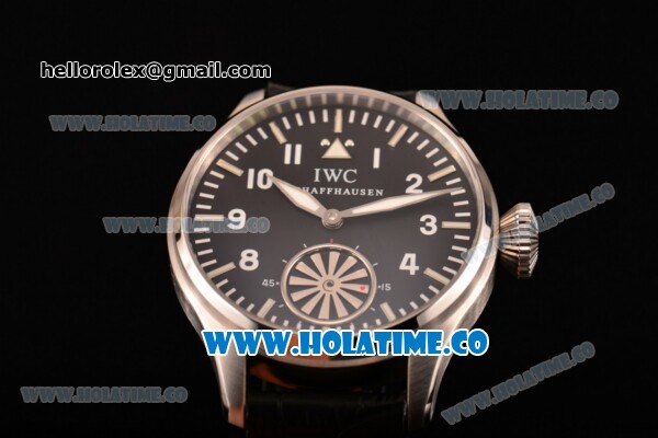 IWC Big Pilot's "Markus Buhler" Swiss ETA 6497 Manual Winding Steel Case with Black Dial and White Arabic Numeral Markers - Click Image to Close