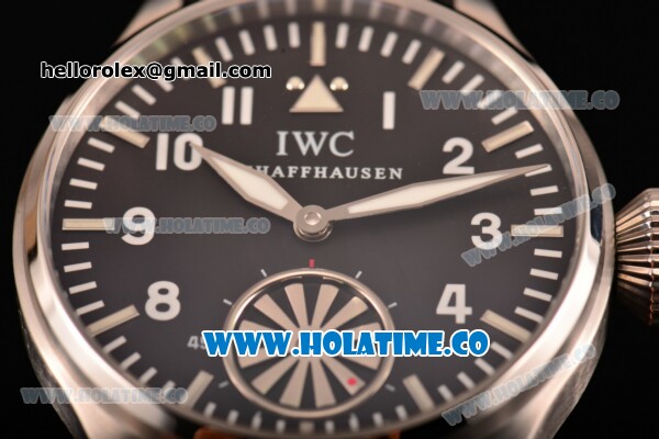 IWC Big Pilot's "Markus Buhler" Swiss ETA 6497 Manual Winding Steel Case with Black Dial and White Arabic Numeral Markers - Click Image to Close