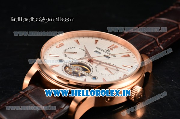 Jaeger-LECoultre Master Asia Automatic Rose Gold Case with White Dial and Stick/Arabic Numeral Markers - Click Image to Close