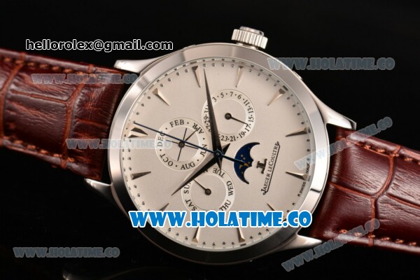 Jaeger-LECoultre Master Perpetual Calendar Asia Automatic Steel Case with White Dial and Stick Markers - Click Image to Close