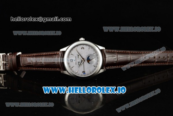 Jaeger-LECoultre Master Calendar Miyota 9015 Automatic Steel Case White Dial With Stick/Arabic Numeral Markers Brown Leather Strap (JH) - Click Image to Close