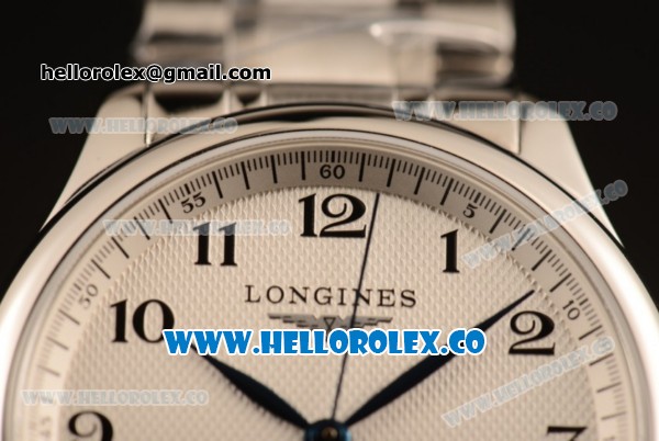 Longines Master Swiss ETA 2824 Automatic Steel Case with Steel Bezel and Steel Bracelet - Click Image to Close