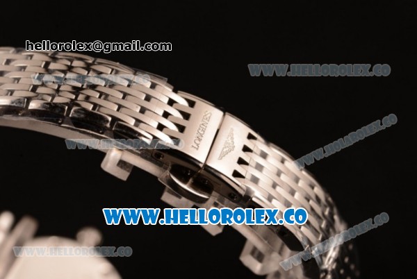 Longines La Grande Classique SWISS QUARTZ Steel Case with White Dial and Steel Bracelet - Click Image to Close