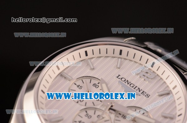 Longines Conquest Classic Chrono Miyota OS20 Quartz Full Steel with White Dial and Stick Markers - Click Image to Close