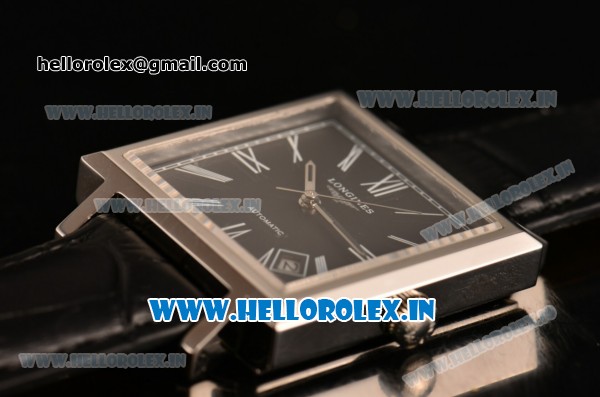 Longines Heritage 1968 Miyota 9015 Automatic Steel Case with Black Dial and Roman Numeral Markers - Click Image to Close