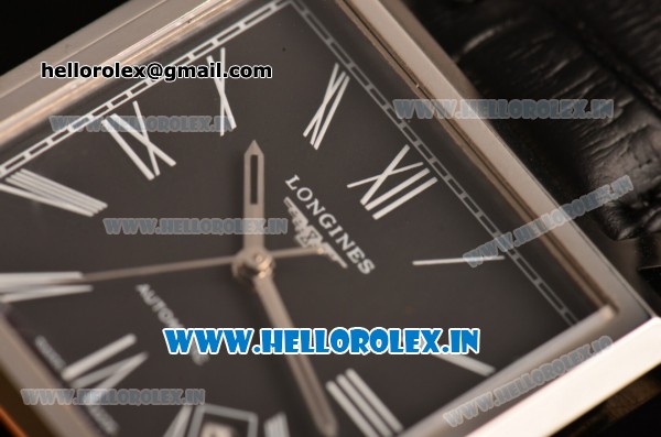 Longines Heritage 1968 Miyota 9015 Automatic Steel Case with Black Dial and Roman Numeral Markers - Click Image to Close