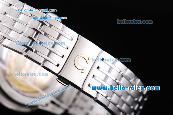 Omega De Ville Hour Vision Swiss ETA 2836 Automatic Movement Full Steel with White Dial - Click Image to Close