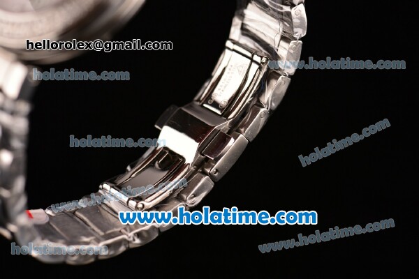 Omega De Ville Ladymatic Swiss Quartz Movement Steel Case Steel Bracelet with Diamond Bezel and White Dial - Click Image to Close