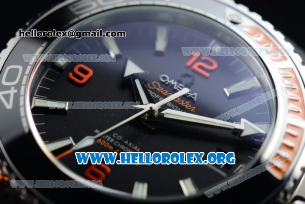 Omega Seamaster Planet Ocean 600M Master Chronometer Clone Omega 8900 Automatic Steel Case with Black Dial and Black Rubber Strap (EF) - Click Image to Close