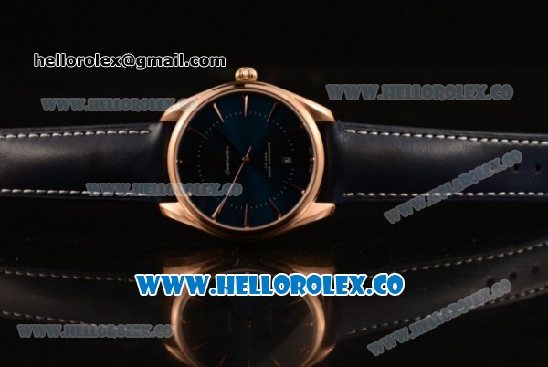 Omega De Ville Tresor Master Co-Axial Clone 8800 Automatic Rose Gold Case with Blue Dial and Blue Leather Strap - (YF) - Click Image to Close