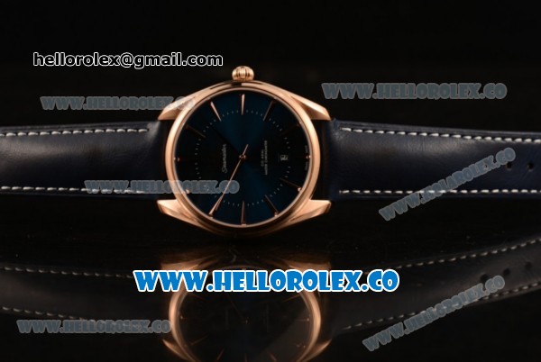 Omega De Ville Tresor Master Co-Axial Clone 8800 Automatic Rose Gold Case with Blue Dial and Blue Leather Strap - (YF) - Click Image to Close