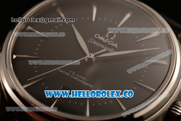 Omega De Ville Tresor Master Co-Axial Clone 8800 Automatic Steel Case with Black Dial and Black Leather Strap - (YF) - Click Image to Close