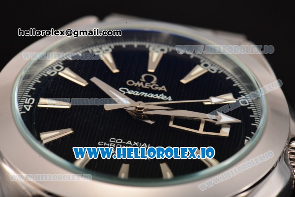 Omega Seamaster Co-Axial Automatic Full Steel with Black Dial and Silver Markers - Click Image to Close