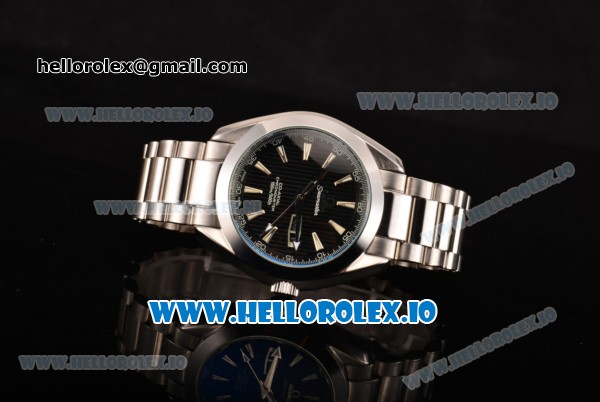 Omega Seamaster Co-Axial Automatic Full Steel with Black Dial and Silver Markers - Click Image to Close