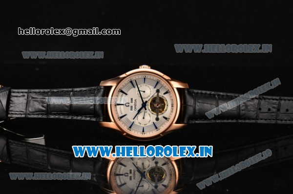 Omega De Ville Hour Vision Asia Automatic Rose Gold Case with White Dial and Blue Stick Markers - Click Image to Close