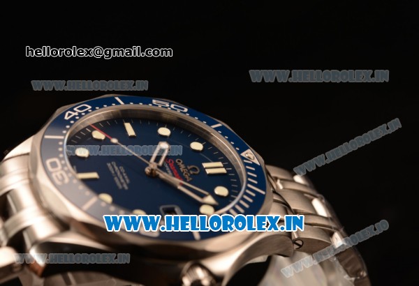 Omega Seamaster 300M Swiss ETA 2824 Automatic Steel Case With Blue Dial And Blue Ceramic Bezel - Click Image to Close
