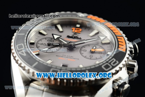Omega Seamaster Planet Ocean Master Chronometer Clone Omega 9900 Automatic Steel Case/Bracelet with Grey Dial Ceramic Bezel (EF) - Click Image to Close