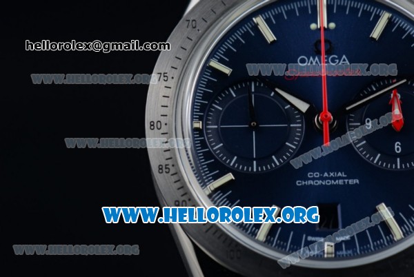 Omega Speedmaster'57 Chrono Clone Omega 9300 Automatic Steel Case with Blue Dial and Stainless Steel Bracelet (EF) - Click Image to Close